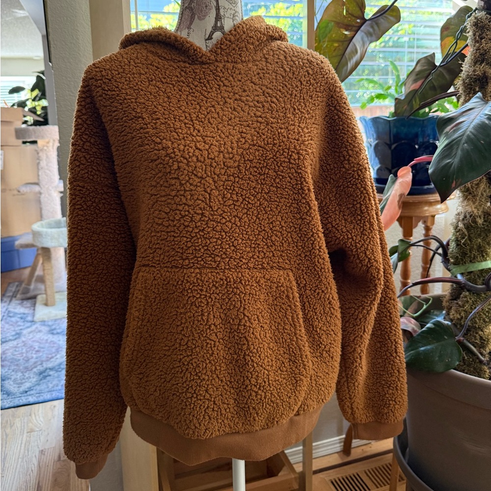 American Eagle Outfitters Cozy Brown Teddy Jacket